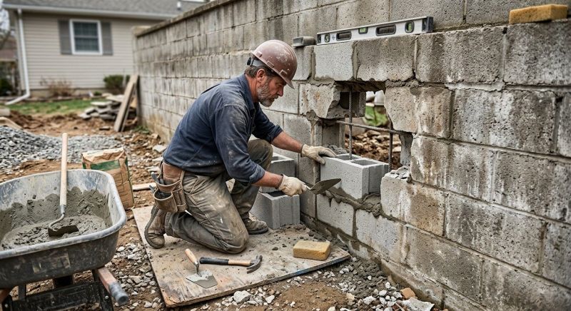 Block Masonry Repair in West Fargo, ND