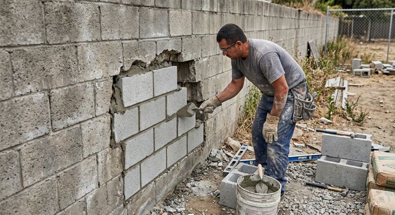 Block Wall Repair in West Fargo, ND
