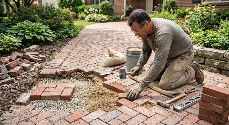 Brick Hardscape Repair in West Fargo, ND