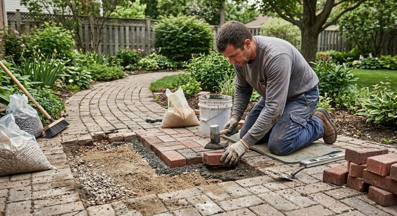 Brick Hardscape Repair in West Fargo, ND