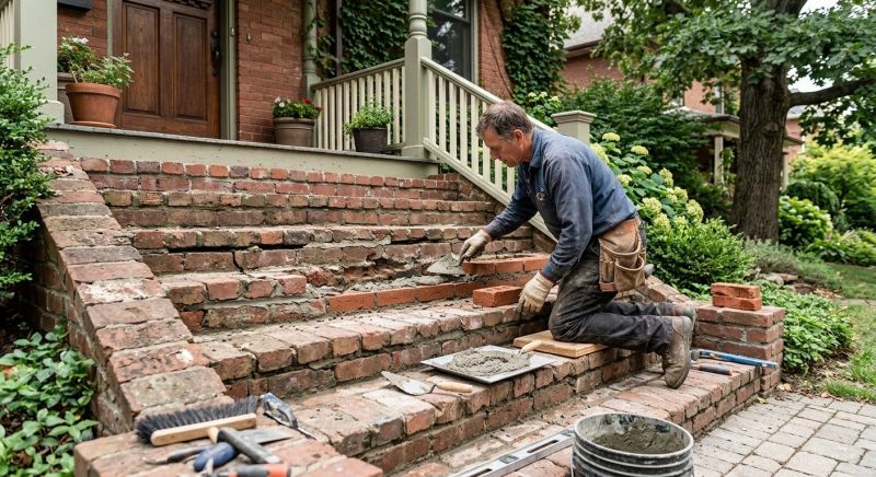 Brick Stairs Repair in Fargo, ND