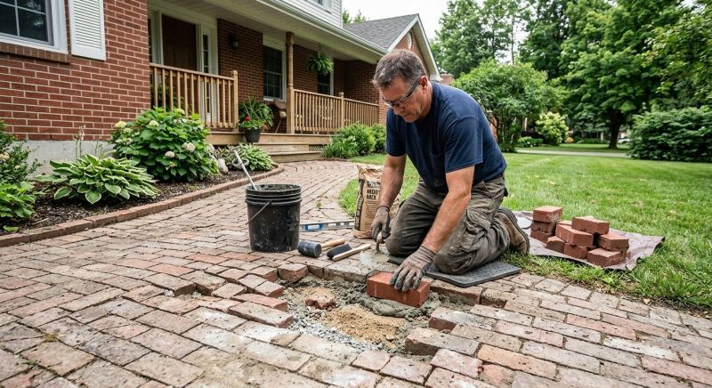 Brick Stoop Repair in West Fargo, ND