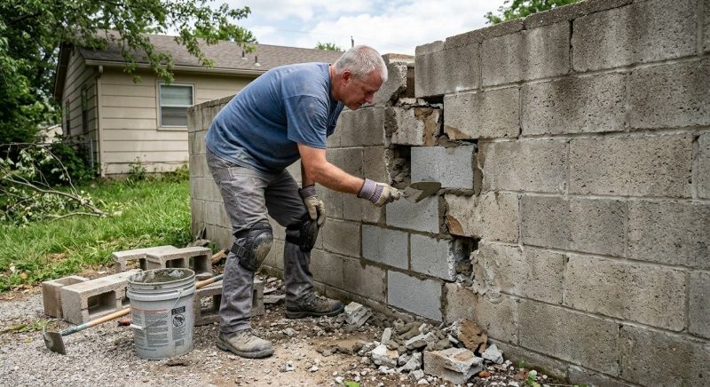 Concrete Block Repair in West Fargo, ND