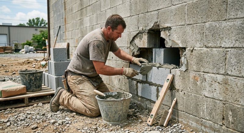 Concrete Block Repair in West Fargo, ND