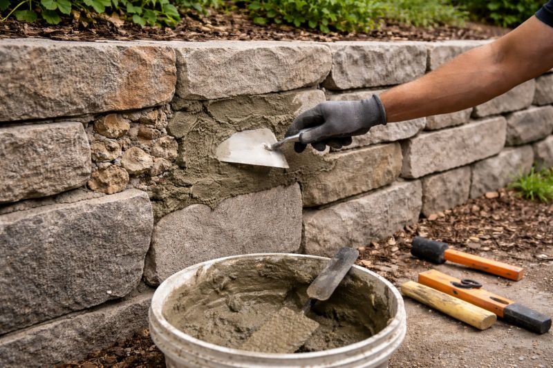 Rock Wall Repair in West Fargo, ND