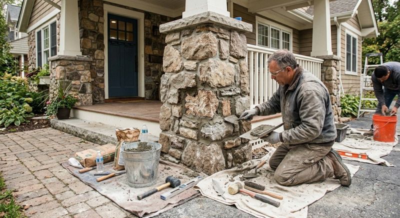 Stone Column Repair in West Fargo, ND
