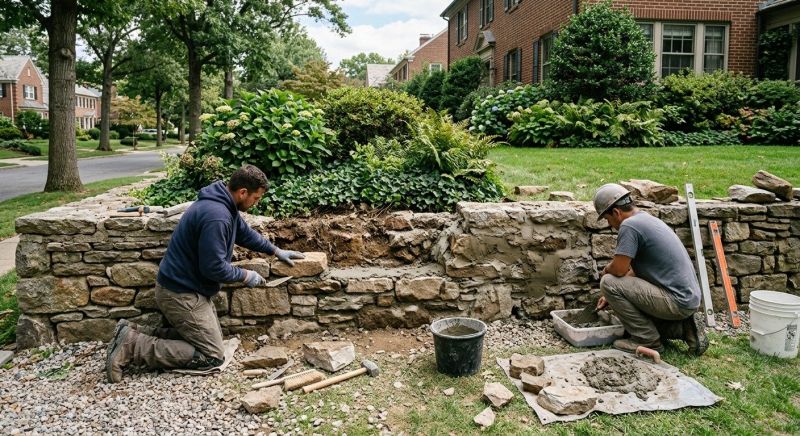Stone Wall Repair in Casselton, ND